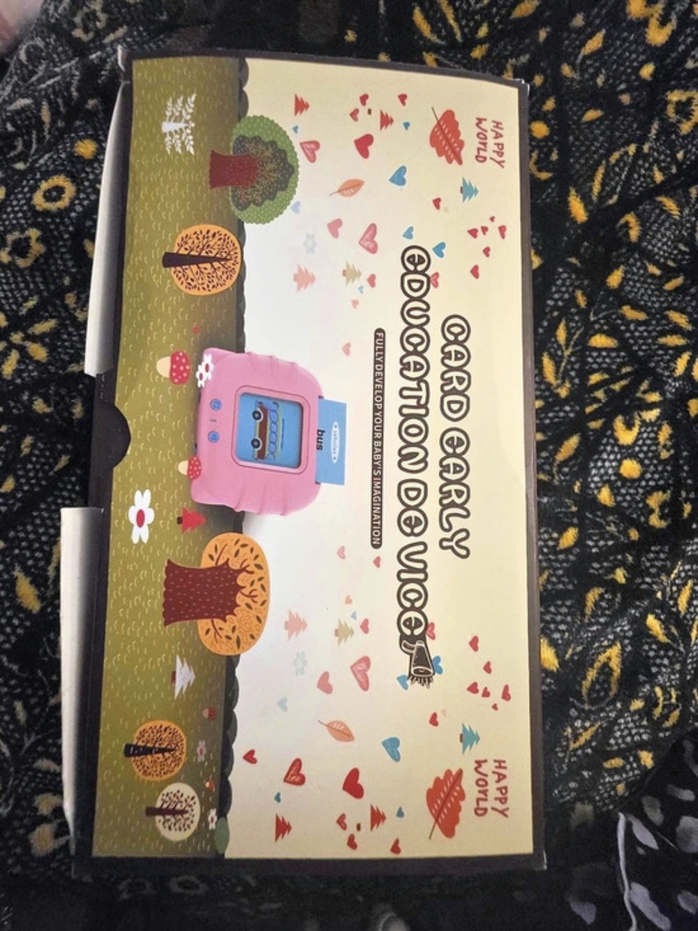 Happy World Card Early Education Device in White & Pink